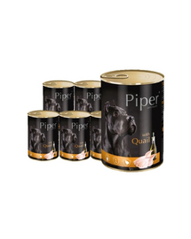 DOLINA NOTECI PIPER konzerv felnőtt kutyáknak fürjjel 24 x 400g