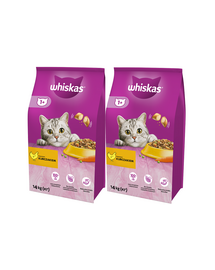 WHISKAS Adult Felnőtt csirkével és zöldségekkel 2x14kg