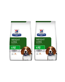 HILL'S Prescription Diet r/d Canine Fogyás 8 kg (2 x 4 kg)