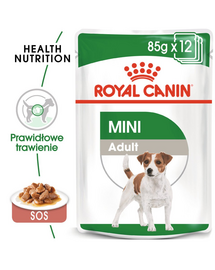 ROYAL CANIN Mini Adult Nedvestáp kistestű kutyafajtáknak 10 kg-ig 4x12x85g