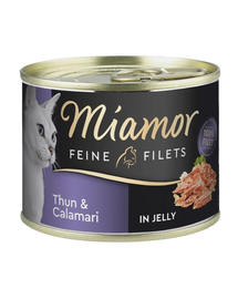 MIAMOR Feline Filets Tonhal és tintahal galatte 185 g