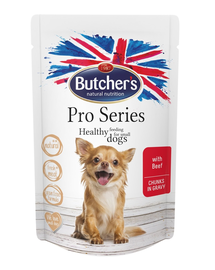 BUTCHER'S ProSeries Dog marhahúspogácsával mártásban 100 g