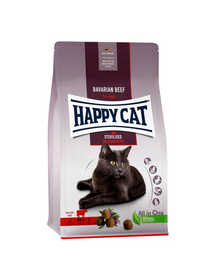 HAPPY CAT Sterilised Wołowina bawarska 4 kg dla kotów kastrowanych