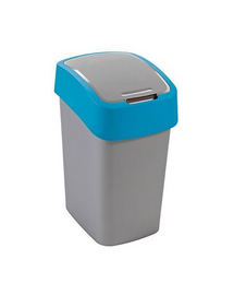 CURVER „FLIP BIN” szemetes, 10 l, ezüst/kék