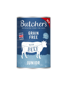 BUTCHER'S Original Junior kutyatáp, marhahús zselés darabok, 400g