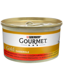 GOURMET Gold marhahús és csirke paradicsomos mártásban 85 g
