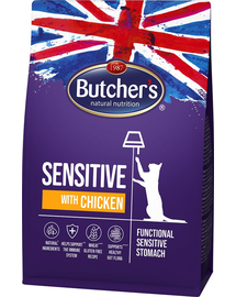 BUTCHER'S Functional Cat Dry Sensitive csirkével 800 g