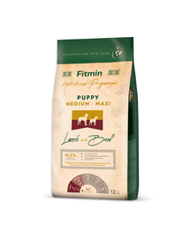 FITMIN Dog Nutritional Programme Medium Maxi Puppy Lamb&Beef 12 kg közepes és nagytestű fajták kölykei számára