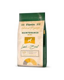 FITMIN Dog Nutritional Programme Mini Maintenance Lamb&Beef 12 kg felnőtt, kistestű kutyák számára