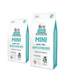 BRIT Care Grain Free Mini light & sterilised rabbit & salmon 14 kg (2 x 7 kg)