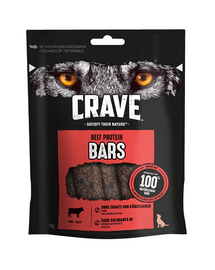CRAVE Bars Marhahús 7x76g fehérje jutalomfalat felnőtt kutyáknak