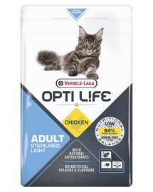 VERSELE-LAGA Opti Life Cat Sterlised/Light Chicken 2.5 kg sterilizált macskák esetében