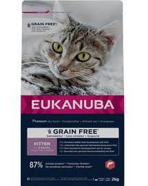 EUKANUBA Grain Free Kitten Lazac 2 kg növekvő cicáknak