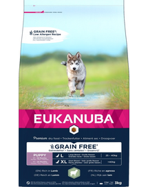 EUKANUBA Grain Free L Puppy Bárány 3 kg nagytestű kölyökkutyáknak