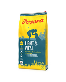 JOSERA Light&Vital 12,5kg felnőtt kutyáknak a súlycsökkentés támogatására