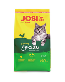 JOSERA JosiCat Crunchy Chicken 650g csirkével felnőtt macskák számára JosiCat Crunchy Chicken 650g z drobiem dla dorosłych kotów