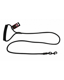 PET NOVA Nylon póráz fogantyúval, zsinór 120 cm / 0,8 cm, fekete