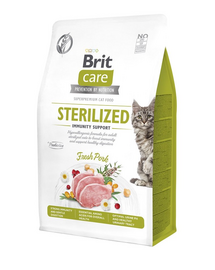 BRIT CARE Grain-Free Sterilized Immunity 0.4 kg hipoallergén formula felnőtt sterilizált macskák számára