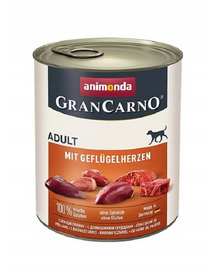ANIMONDA GranCarno Sertéshús baromfiszívvel a kutyának 6x800 g