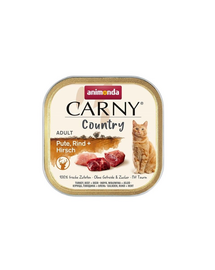 ANIMONDA Carny Country Adult Turkey&Beef&Deer 100 g pulyka, marhahús és szarvas felnőtt macskák számára