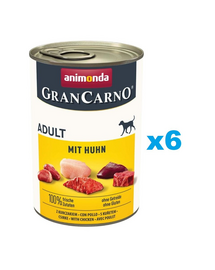 ANIMONDA GranCarno Adult Chicken Csirkével felnőtt kutyáknak 6x400 g