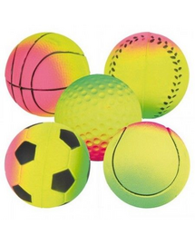 TRIXIE Neon labdák puha gumiból, 15 db-Op átmérő 7 cm úszó