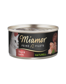 MIAMOR Feine Filets Naturell Tuna&Salmon 80g