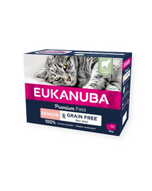 EUKANUBA Grain Free Senior macskapástétom Bárány 12 x 85 g