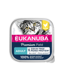 EUKANUBA Grain Free Adult Monoprotein pástétom csirke 16 x 85 g