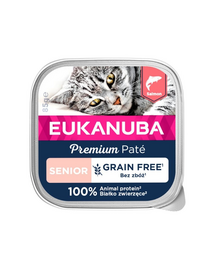 EUKANUBA Grain Free Senior macskapástétom Lazac 16 x 85 g