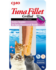 INABA Tuna fillet extra tender in tuna broth 15g extra finom tonhalfilé tonhal ízű húslevesben macskáknak