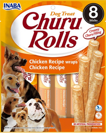 INABA Churu Rolls Chicken 8x12g csirke csomagolások kutyáknak