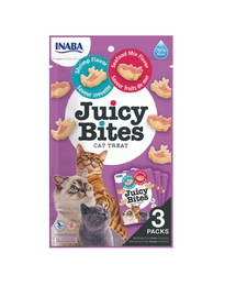 INABA Juicy Bites nedves garnélarák és tengeri herkentyűk macskáknak 33,9 g (3x11,3 g)