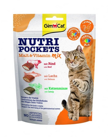 GIMCAT Nutri Pockets Malt&Vitamin mix 150 g maláta-vitamin csemege macskáknak