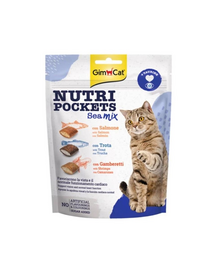GIMCAT Nutri Pockets Sea Mix 150 g halas finomság macskáknak
