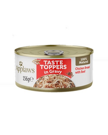 APPLAWS Taste Toppers in Gravy Chicken Breast with Beef 12 x 156 g