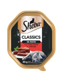 SHEBA Classics 85gx22 marhahússal - Pástétom nedves macskaeledel