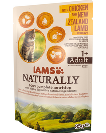 IAMS Naturally csirkével és új-zélandi bárányhússal mártásban 85 g