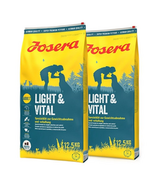JOSERA Light&Vital 2 x 12,5kg felnőtt kutyáknak a súlycsökkentés támogatására