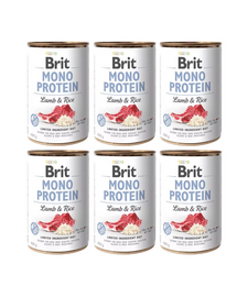 BRIT Mono Protein Lamb & Rice 6 x 400 g monoprotein takarmány bárány és rizs