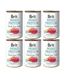 BRIT Mono Protein Tuna & Sweet Potato 6 x 400 g monoprotein carmatta és jamgyökér
