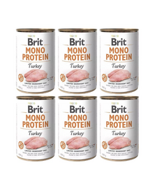 BRIT Mono Protein Turkey 6x 400 g monoprotein pulykatáp