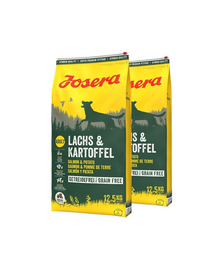 JOSERA Lachs&Kartoffel 2x12,5kg felnőtt kutyáknak lazaccal és burgonyával