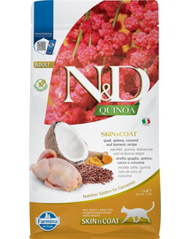 FARMINA N&D Cat Quinoa Adult skin & coat quail, coconut 1,5 kg