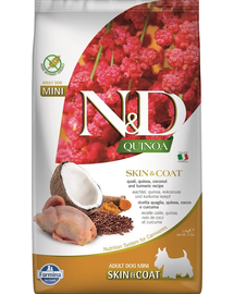 FARMINA N&D Quinoa Dog Skin&Coat Adult Mini quail, coconut 2.5 kg