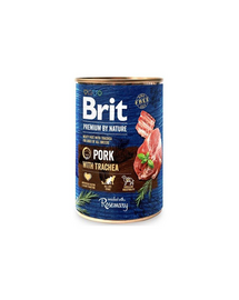 BRIT Premium by Nature 400 g sertéshússal és nyelőcsővel kutyák számára