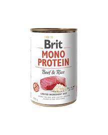 BRIT Mono Protein Beef & Rice 400 g monoprotein élelmiszer marhahús és rizs