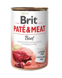BRIT Pate&Meat beef 400 g marhapástétom kutyáknak