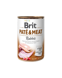 BRIT Pate&Meat rabbit 400 g nyúlpástétom kutyáknak