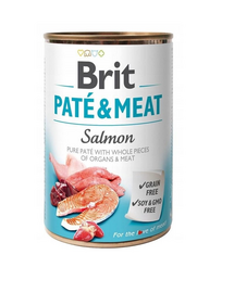 BRIT Pate&Meat salmon 400 g lazacpástétom kutyáknak